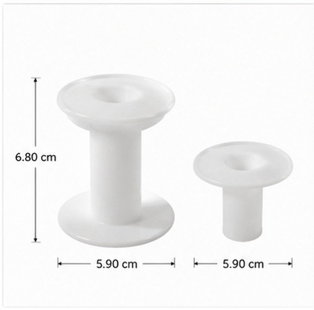 Embroidery Craft - 10 ชิ้น หลอดพลาสติกสีขาวอเนกประสงค์ สำหรับใส่ด้าย ริบบิ้น ลวด