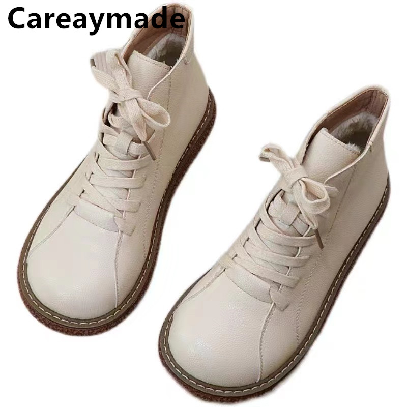 Guipure Lace Panel - Careaymade-Vintage Lace Up รองเท้าผู้หญิง Sepatu BOOT