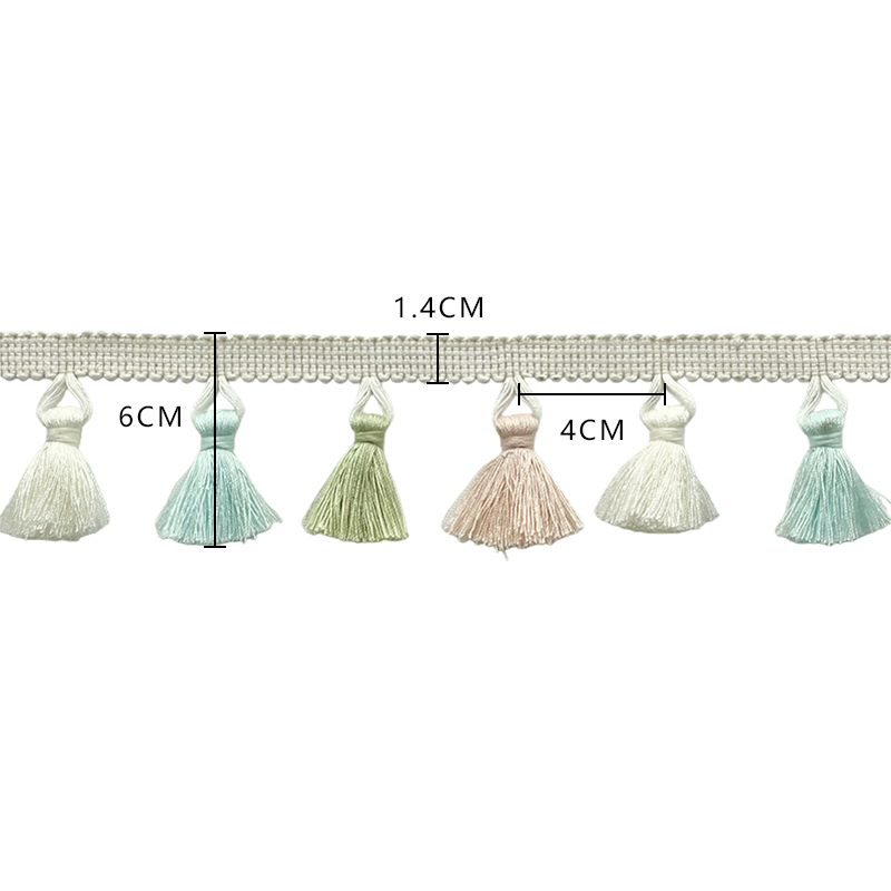 ริบบิ้นลูกไม้ปักลายแจ็คการ์ด พ - Fringe Ribbon Sewing บทวิจารณ์และราคา