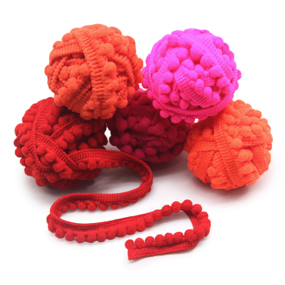 2 หลา Pom Pom Trim Ball Pompom - Fringe Ribbon Sewing บทวิจารณ์และราคา