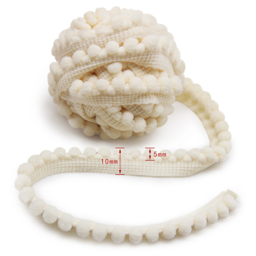 2 หลา Pom Pom Trim Ball Pompom - Fringe Ribbon Sewing บทวิจารณ์และราคา