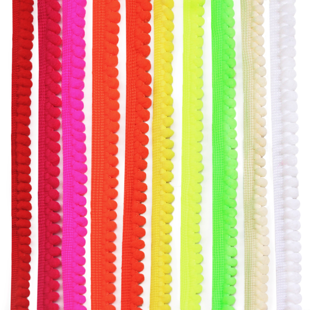 2 หลา Pom Pom Trim Ball Pompom - Fringe Ribbon Sewing บทวิจารณ์และราคา